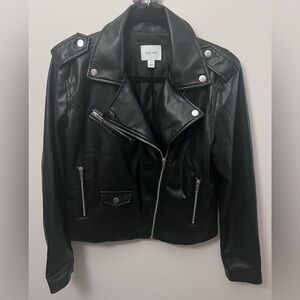 Nine West Black Faux Leather Jacket